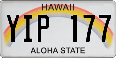 HI license plate YIP177