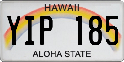 HI license plate YIP185