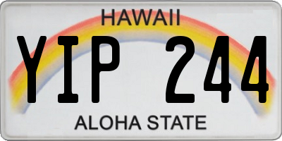 HI license plate YIP244
