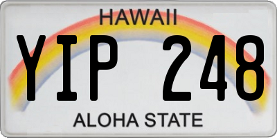 HI license plate YIP248
