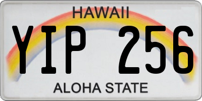 HI license plate YIP256