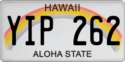 HI license plate YIP262