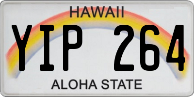 HI license plate YIP264