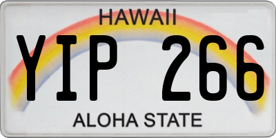 HI license plate YIP266