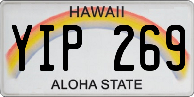 HI license plate YIP269