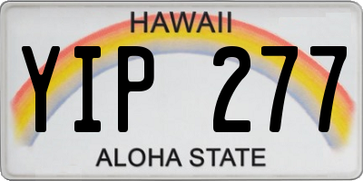 HI license plate YIP277