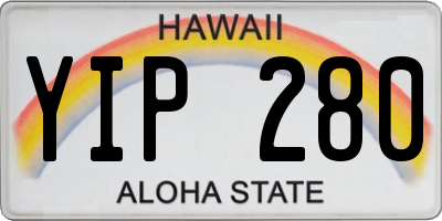 HI license plate YIP280