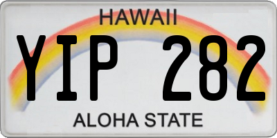 HI license plate YIP282