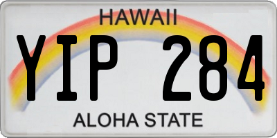 HI license plate YIP284
