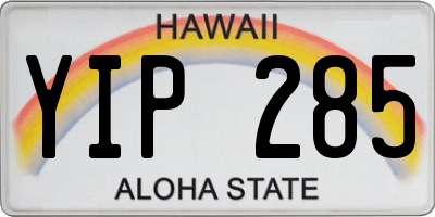 HI license plate YIP285