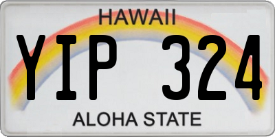 HI license plate YIP324