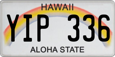 HI license plate YIP336