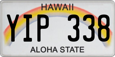HI license plate YIP338