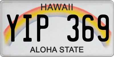 HI license plate YIP369