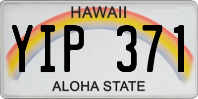 HI license plate YIP371