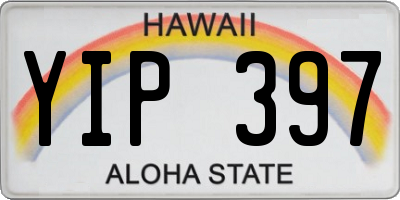 HI license plate YIP397