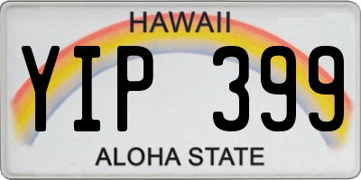 HI license plate YIP399