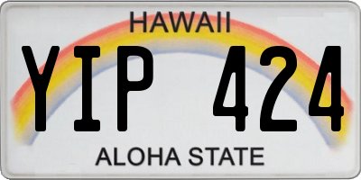 HI license plate YIP424