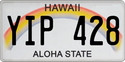 HI license plate YIP428