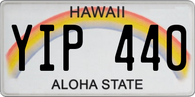 HI license plate YIP440
