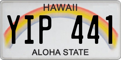 HI license plate YIP441
