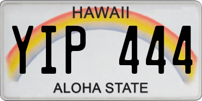 HI license plate YIP444