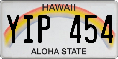 HI license plate YIP454
