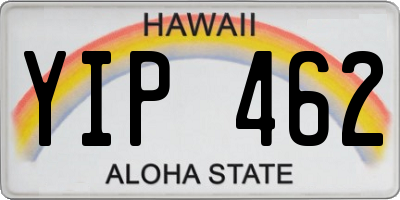 HI license plate YIP462