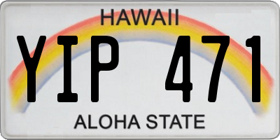HI license plate YIP471