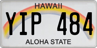 HI license plate YIP484
