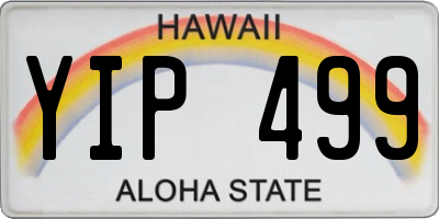 HI license plate YIP499