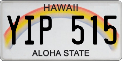HI license plate YIP515
