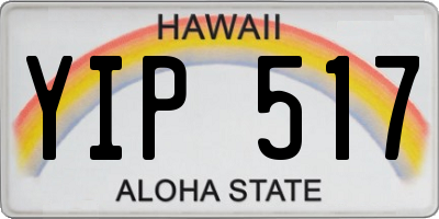 HI license plate YIP517