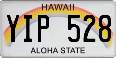 HI license plate YIP528