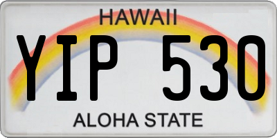 HI license plate YIP530