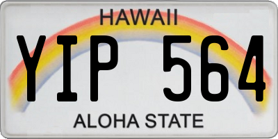 HI license plate YIP564