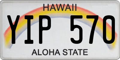 HI license plate YIP570