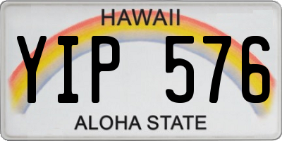 HI license plate YIP576