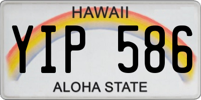 HI license plate YIP586