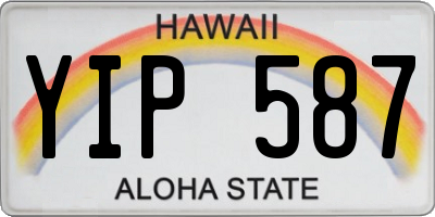 HI license plate YIP587