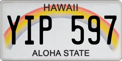 HI license plate YIP597