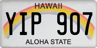 HI license plate YIP907