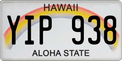 HI license plate YIP938