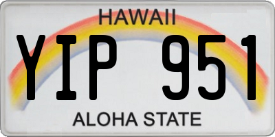 HI license plate YIP951
