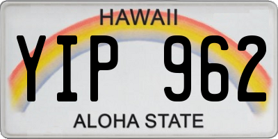 HI license plate YIP962