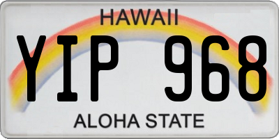 HI license plate YIP968