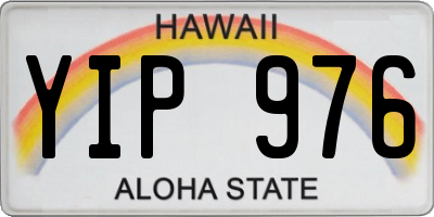 HI license plate YIP976