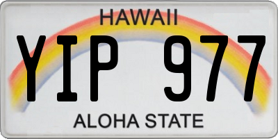 HI license plate YIP977