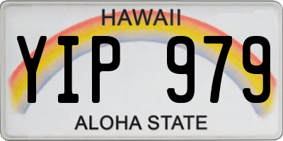HI license plate YIP979