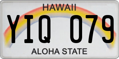 HI license plate YIQ079